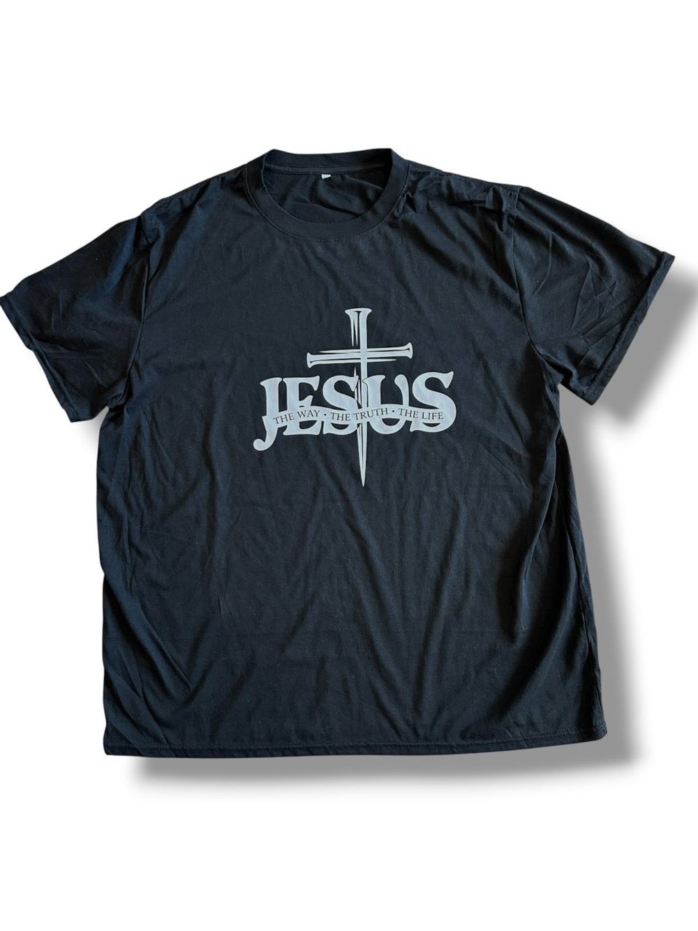 JESUS THE WAY THE TRUTH THE LIFE Tee T-shirt 3X Black